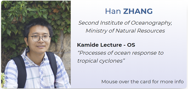 Zhang Han, Associate Researcher of SOED of SIO won the AOGS Kamide Lecture Award