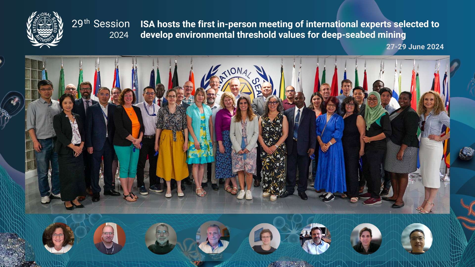 Researchers from the SIO participated in the International Seabed Authority’s (ISA) Environmental Thresholds Expert Group meeting